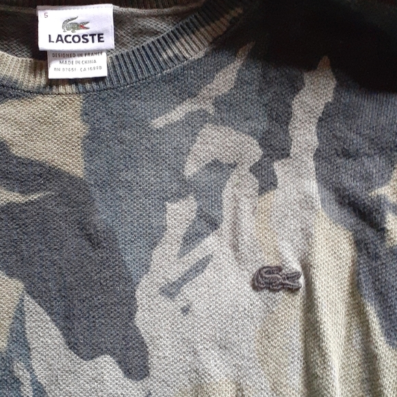 COPY - Mens lacoste camo sweater - Picture 1 of 3